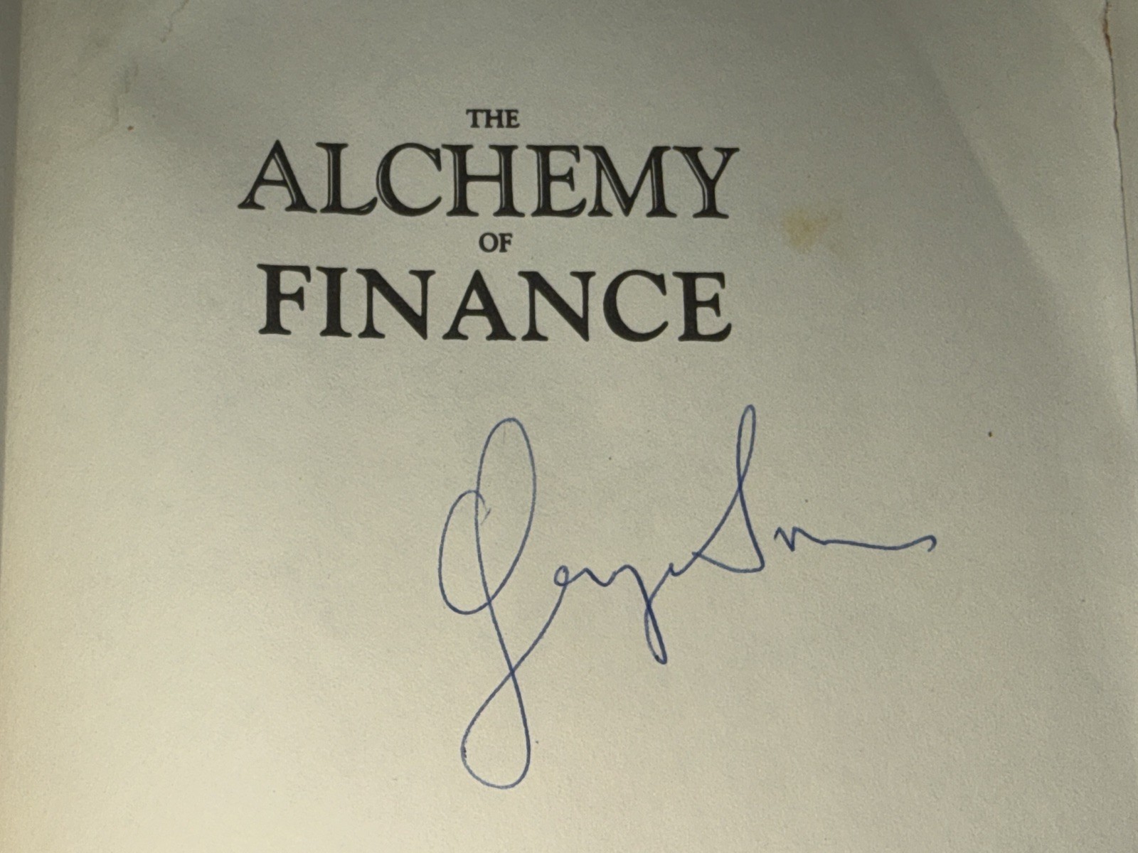 George Soros Signed The Alchemy of Finance softcover book JSA LOA